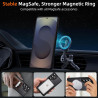 Coque pour Samsung Galaxy S25 Ultra 5G Compatible avec MagSafe avec 2 Verre Trempé, Magnétique Etui Translucide Mat Arrière Hous
