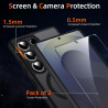 Coque pour Samsung Galaxy S25 Ultra 5G Compatible avec MagSafe avec 2 Verre Trempé, Magnétique Etui Translucide Mat Arrière Hous