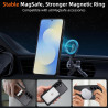 Coque pour Samsung Galaxy S25+/S25 Plus 5G Compatible avec MagSafe avec 2 Verre Trempé, Magnétique Etui Translucide Mat Arrière 