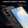 Coque pour Samsung Galaxy S25+/S25 Plus 5G Compatible avec MagSafe avec 2 Verre Trempé, Magnétique Etui Translucide Mat Arrière 