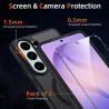 Coque pour Samsung Galaxy S26 Ultra Compatible avec MagSafe avec 2 Verre Trempé, Magnétique Etui Translucide Mat Arrière Housse,