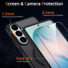Coque pour Samsung Galaxy S26+ / S26 Plus Compatible avec MagSafe avec 2 Verre Trempé, Magnétique Etui Translucide Mat Arrière H