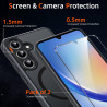 Coque pour Samsung Galaxy A34 5G Compatible avec MagSafe avec 2 Verre Trempé, Magnétique Etui Translucide Mat Arrière Housse, Pr