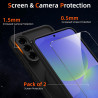 pour Samsung Galaxy A36 5G Coque Compatible avec MagSafe avec 2 Verre Trempé, Magnétique Etui Translucide Mat Arrière Housse, Pr