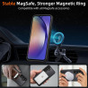 pour Samsung Galaxy A54 5G Coque Compatible avec MagSafe avec 2 Verre Trempé, Magnétique Etui Translucide Mat Arrière Housse, d'