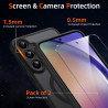 pour Samsung Galaxy A54 5G Coque Compatible avec MagSafe avec 2 Verre Trempé, Magnétique Etui Translucide Mat Arrière Housse, d'