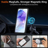 Coque pour Samsung Galaxy A55 5G Compatible avec MagSafe avec 2 Verre Trempé, Magnétique Etui Translucide Mat Arrière Housse, Pr