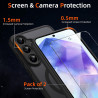 Coque pour Samsung Galaxy A55 5G Compatible avec MagSafe avec 2 Verre Trempé, Magnétique Etui Translucide Mat Arrière Housse, Pr