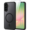 Coque pour Samsung Galaxy A56 5G Compatible avec MagSafe avec 2 Verre Trempé, Magnétique Etui Translucide Mat Arrière Housse, Pr