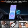 Coque pour Samsung Galaxy A57 5G Compatible avec MagSafe avec 2 Verre Trempé, Magnétique Etui Translucide Mat Arrière Housse, Pr
