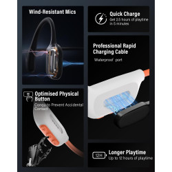 Casque conduction osseuse natation, ipx8, bleutooth 6.0, mp3 8 go | écouteurs natation ipx8 étanches, lecteur mp3 intégré, 12h a