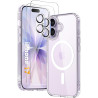 Coque Magnétique pour iPhone 17 avec 2 Verres Trempés et 2 Caméra Protecteur, Compatible avec MagSafe, Étui Aimantée Antichoc An