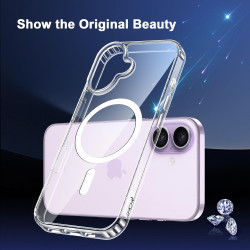 Coque Magnétique pour iPhone 17 avec 2 Verres Trempés et 2 Caméra Protecteur, Compatible avec MagSafe, Étui Aimantée Antichoc An