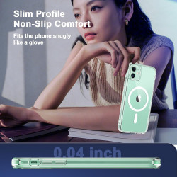 Coque Magnétique pour iPhone 11 avec 2 Verres Trempés et 2 Caméra Protecteur, Compatible avec MagSafe, Étui Aimantée Antichoc An