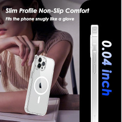 Coque Magnétique pour iPhone 12 et 12 Pro avec 2 Verres Trempés, Compatible avec MagSafe, Étui Aimantée Antichoc Anti-Jaune Anti