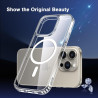 Coque Magnétique pour iPhone 15 Pro avec 2 Verres Trempés et 2 Caméra Protecteur, Compatible avec Mag Safe, Étui Aimantée Antich