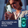 Coque Magnétique pour iPhone 16 Plus avec 2 Verres Trempés et 2 Caméra Protecteur, Compatible avec MagSafe, Étui Aimantée Antich