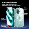 Coque Magnétique pour iPhone 16 Plus avec 2 Verres Trempés et 2 Caméra Protecteur, Compatible avec MagSafe, Étui Aimantée Antich