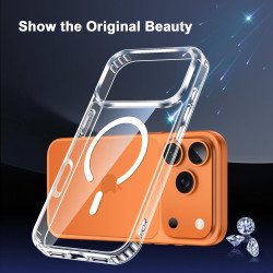 Coque Magnétique pour iPhone 17 Pro Max avec 2 Verres Trempés et 2 Caméra Protecteur, Compatible avec MagSafe, Étui Aimantée Ant