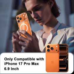 Coque Magnétique pour iPhone 17 Pro Max avec 2 Verres Trempés et 2 Caméra Protecteur, Compatible avec MagSafe, Étui Aimantée Ant