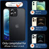 FLLAO Coque Compatible avec iPhone 12 Mini et 2 Pièces Verre Trempé, Protection Antichoc Qualité Militaire, Anti-Jaunissement ét