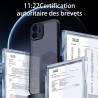 FLLAO Coque Compatible avec iPhone 12 Mini et 2 Pièces Verre Trempé, Protection Antichoc Qualité Militaire, Anti-Jaunissement ét