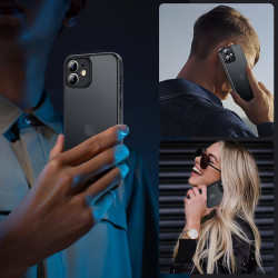 FLLAO Coque Compatible avec iPhone 12 Mini et 2 Pièces Verre Trempé, Protection Antichoc Qualité Militaire, Anti-Jaunissement ét