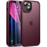 FLLAO Coque pour iPhone 13/iPhone 14 6,1 Pouces, avec 2 Pièces de Verre Trempé, Militaire Étui Antichoc Antirayures, Housse de T