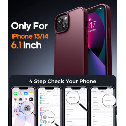 FLLAO Coque pour iPhone 13/iPhone 14 6,1 Pouces, avec 2 Pièces de Verre Trempé, Militaire Étui Antichoc Antirayures, Housse de T