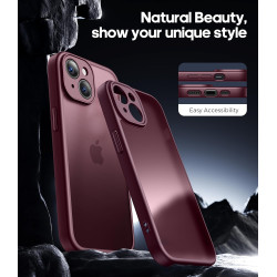 FLLAO Coque pour iPhone 15 avec 2 Pièces de Verre Trempé, Militaire Étui de Mince Bumper Housse, Silicone en Gel TPU Souple Comp