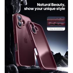 FLLAO Coque pour iPhone 16 avec 2 Pièces de Verre Trempé, Militaire Étui de Mince Bumper Housse, Silicone en Gel TPU Souple Comp
