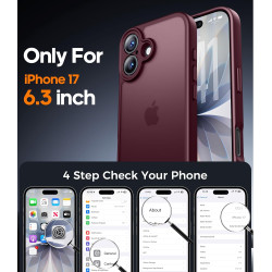 FLLAO Coque pour iPhone 17 avec 2 Pièces de Verre Trempé, Militaire Étui de Mince Bumper Housse, Silicone en Gel TPU Souple Comp