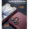 FLLAO Coque pour iPhone 17 avec 2 Pièces de Verre Trempé, Militaire Étui de Mince Bumper Housse, Silicone en Gel TPU Souple Comp