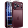FLLAO Coque pour iPhone 17 Pro avec 2 Pièces de Verre Trempé, Militaire Étui de Mince Bumper Housse, Silicone en Gel TPU Souple 