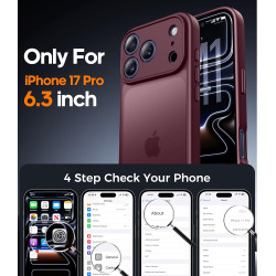 FLLAO Coque pour iPhone 17 Pro avec 2 Pièces de Verre Trempé, Militaire Étui de Mince Bumper Housse, Silicone en Gel TPU Souple 