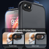 FLLAO Coque Compatible avec iPhone SE 2022/2020, iPhone 8/7 et 2 Verres Trempés, Protection Antichoc Qualité Militaire, Anti-Jau