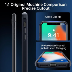 FLLAO Coque Compatible avec iPhone X/XS et 2 Pièces Verre Trempé, Protection Antichoc Qualité Militaire, Anti-Jaunissement étui 