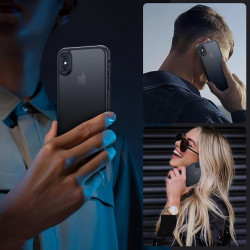 FLLAO Coque Compatible avec iPhone X/XS et 2 Pièces Verre Trempé, Protection Antichoc Qualité Militaire, Anti-Jaunissement étui 