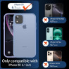 FLLAO Mat Coque Compatible avec iPhone XR et 2 Pièces Protection Verre Trempé,Protection Antichoc Qualité Militaire,Anti-Jauniss