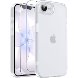 FLLAO Coque pour iPhone 17e /iPhone 16e avec 2 Pièces de Verre Trempé, Protection Complète de l'appareil Photo,Antichoc Antirayu