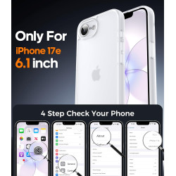 FLLAO Coque pour iPhone 17e /iPhone 16e avec 2 Pièces de Verre Trempé, Protection Complète de l'appareil Photo,Antichoc Antirayu
