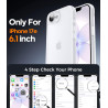 FLLAO Coque pour iPhone 17e /iPhone 16e avec 2 Pièces de Verre Trempé, Protection Complète de l'appareil Photo,Antichoc Antirayu
