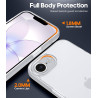 FLLAO Coque pour iPhone 17e /iPhone 16e avec 2 Pièces de Verre Trempé, Protection Complète de l'appareil Photo,Antichoc Antirayu