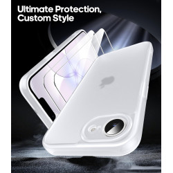 FLLAO Coque pour iPhone 17e /iPhone 16e avec 2 Pièces de Verre Trempé, Protection Complète de l'appareil Photo,Antichoc Antirayu