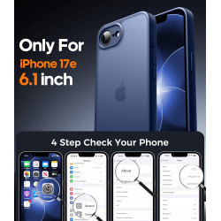 FLLAO Coque pour iPhone 17e /iPhone 16e avec 2 Pièces de Verre Trempé, Protection Complète de l'appareil Photo,Antichoc Antirayu