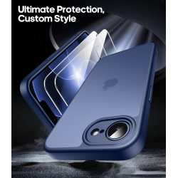 FLLAO Coque pour iPhone 17e /iPhone 16e avec 2 Pièces de Verre Trempé, Protection Complète de l'appareil Photo,Antichoc Antirayu