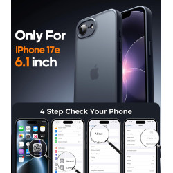 FLLAO Coque pour iPhone 17e /iPhone 16e avec 2 Pièces de Verre Trempé, Protection Complète de l'appareil Photo,Antichoc Antirayu