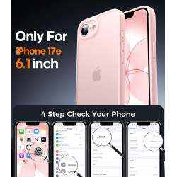 FLLAO Coque pour iPhone 17e /iPhone 16e avec 2 Pièces de Verre Trempé, Protection Complète de l'appareil Photo,Antichoc Antirayu