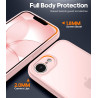 FLLAO Coque pour iPhone 17e /iPhone 16e avec 2 Pièces de Verre Trempé, Protection Complète de l'appareil Photo,Antichoc Antirayu