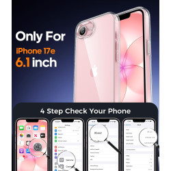FLLAO Coque pour iPhone 17e /iPhone 16e avec 2 Pièces de Verre Trempé, Protection Complète de l'appareil Photo,Antichoc Antirayu